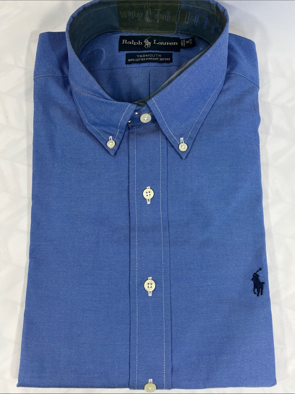 Ralph Lauren Blue Button-Down Oxford Shirt with Polo Pony